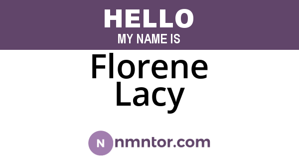 Florene Lacy