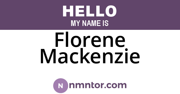 Florene Mackenzie