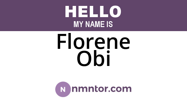 Florene Obi