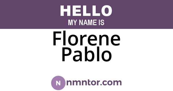 Florene Pablo