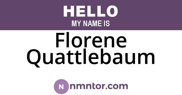 Florene Quattlebaum