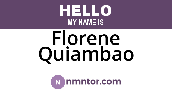 Florene Quiambao