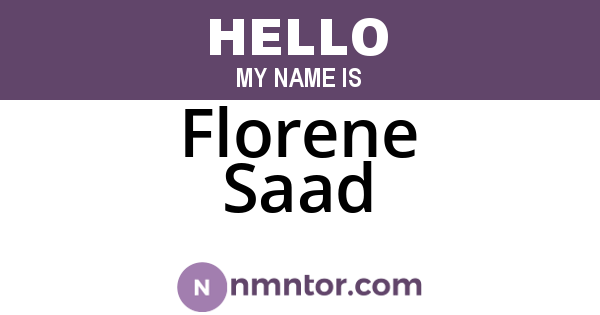 Florene Saad
