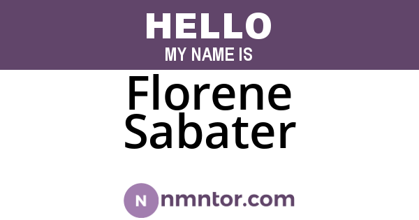 Florene Sabater