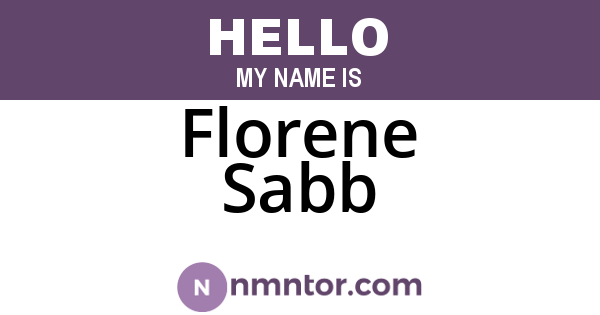 Florene Sabb