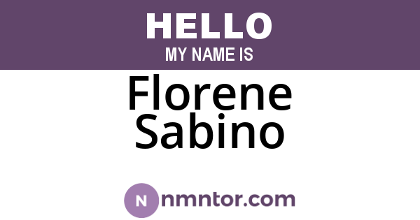 Florene Sabino