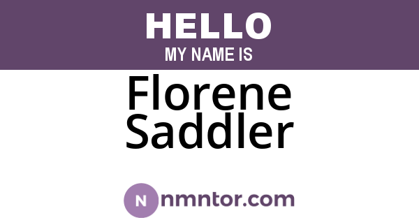Florene Saddler