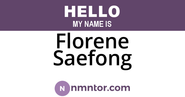 Florene Saefong