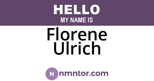 Florene Ulrich