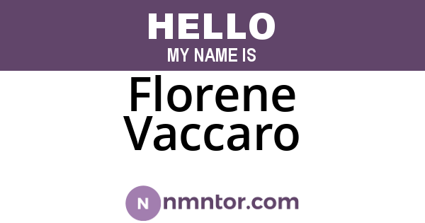 Florene Vaccaro