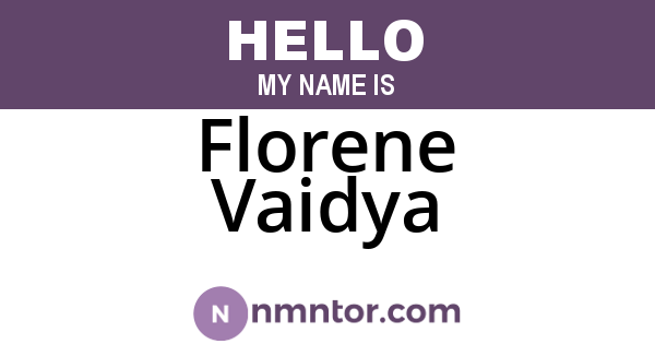Florene Vaidya