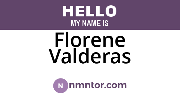 Florene Valderas