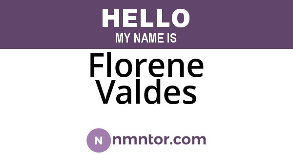 Florene Valdes