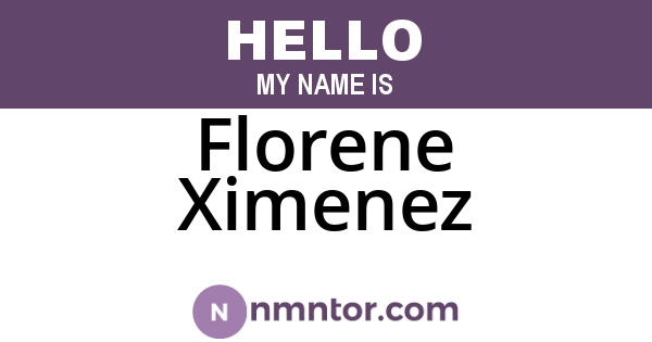 Florene Ximenez