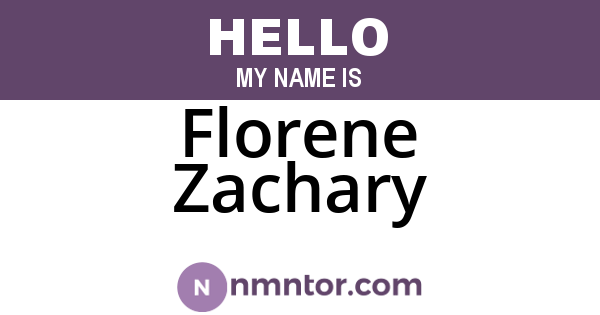 Florene Zachary