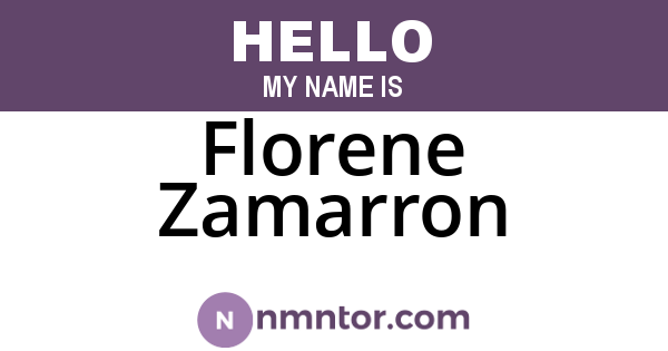 Florene Zamarron