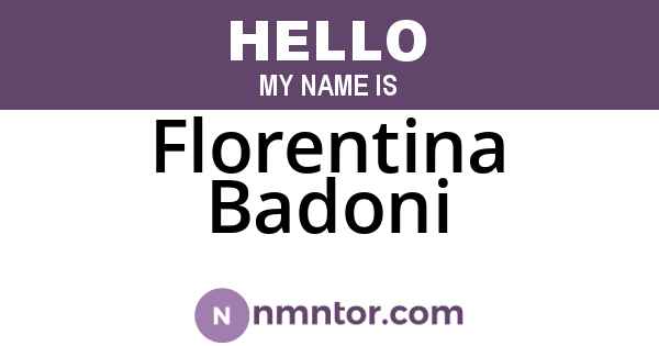 Florentina Badoni