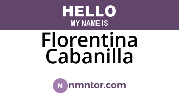 Florentina Cabanilla