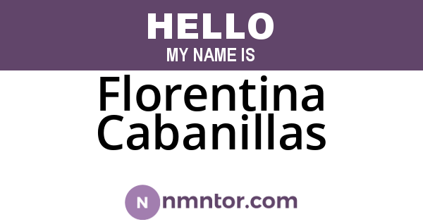 Florentina Cabanillas
