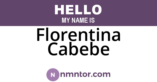 Florentina Cabebe