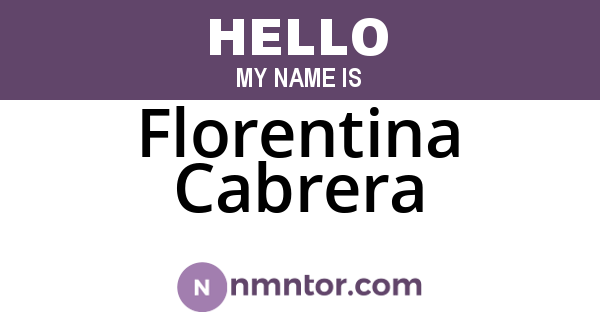 Florentina Cabrera