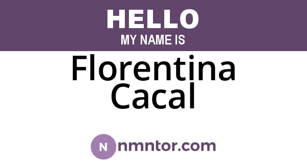 Florentina Cacal