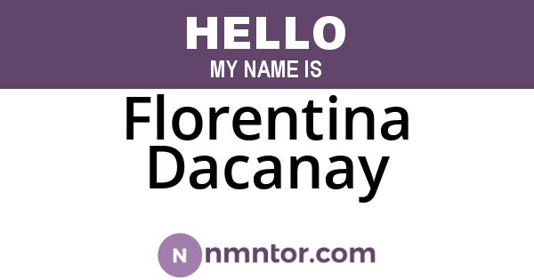 Florentina Dacanay
