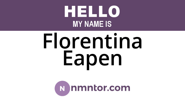 Florentina Eapen