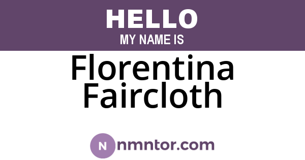 Florentina Faircloth
