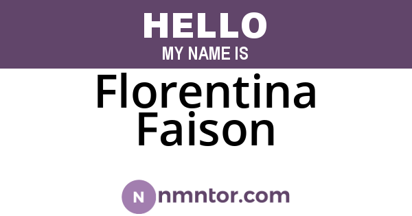 Florentina Faison