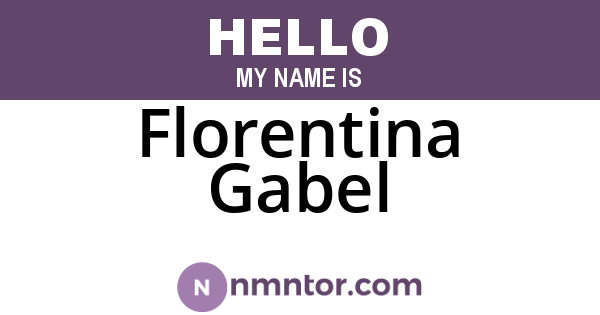 Florentina Gabel