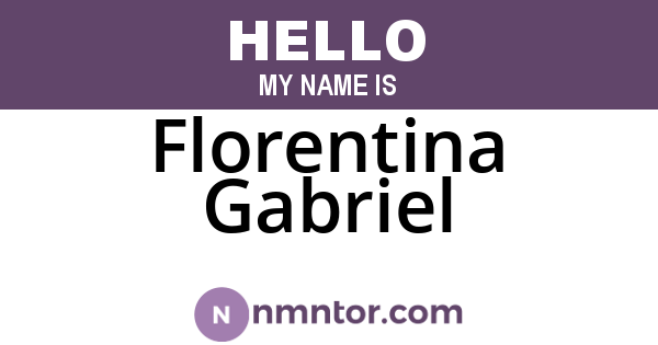 Florentina Gabriel