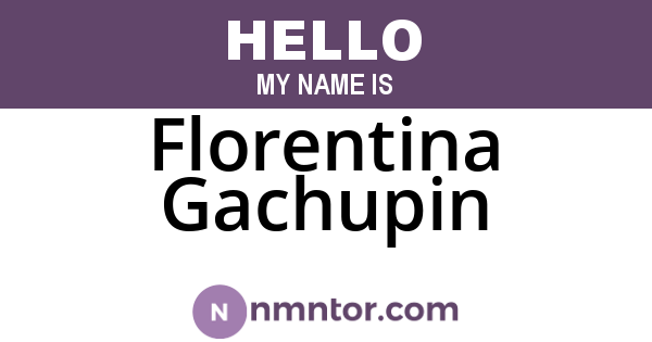 Florentina Gachupin