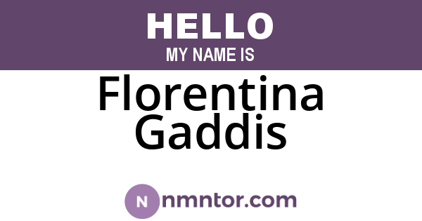 Florentina Gaddis
