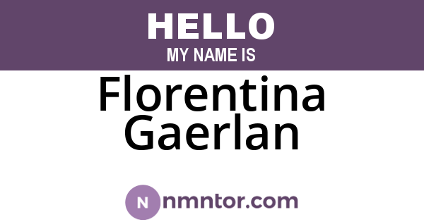 Florentina Gaerlan