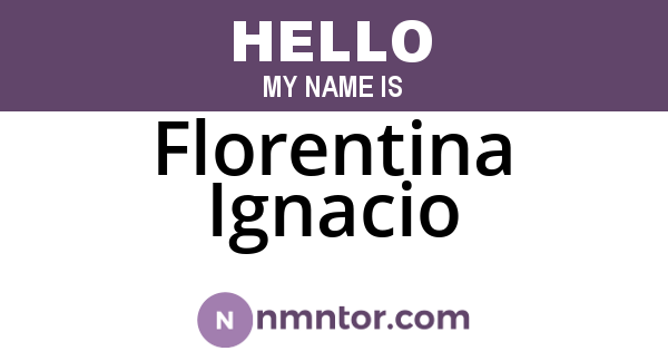 Florentina Ignacio