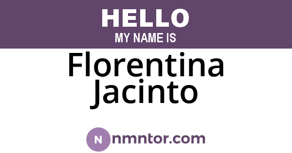Florentina Jacinto