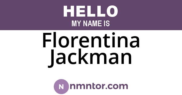 Florentina Jackman