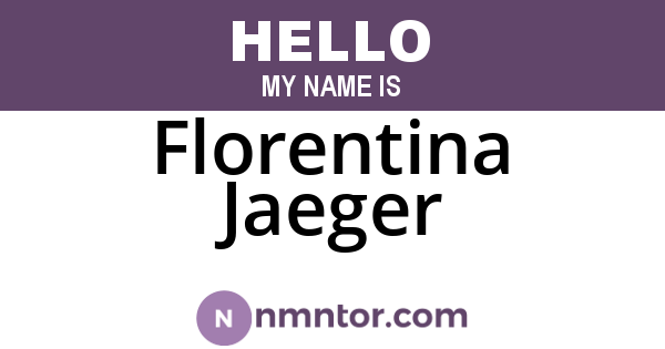 Florentina Jaeger