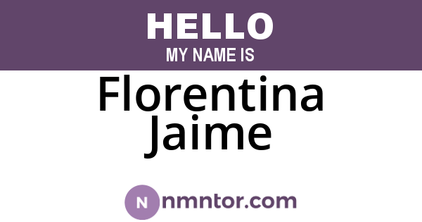 Florentina Jaime