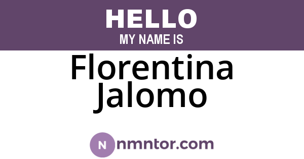 Florentina Jalomo