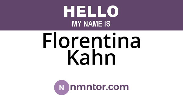 Florentina Kahn