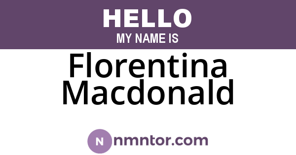 Florentina Macdonald