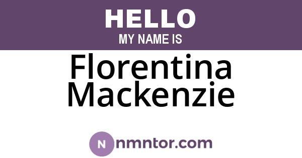 Florentina Mackenzie