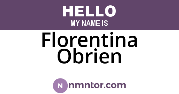 Florentina Obrien