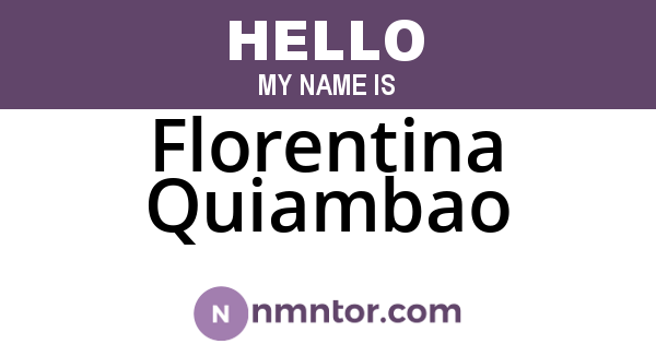 Florentina Quiambao