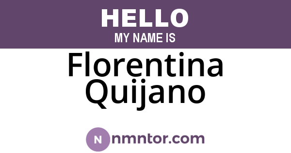 Florentina Quijano