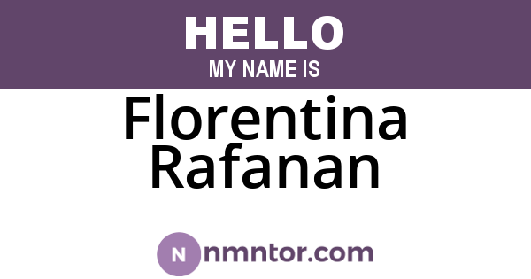Florentina Rafanan