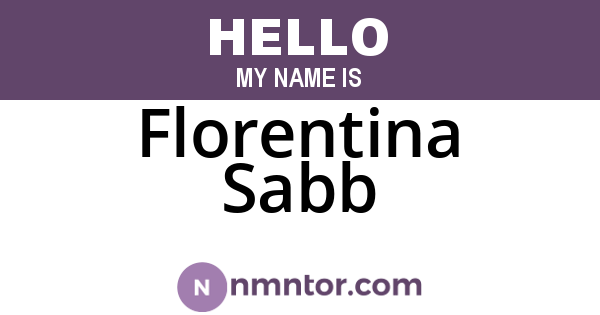 Florentina Sabb