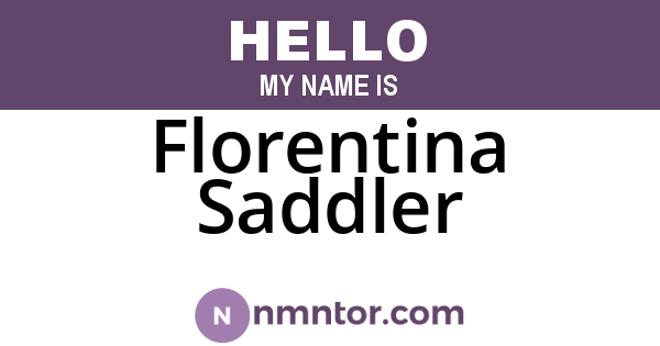 Florentina Saddler